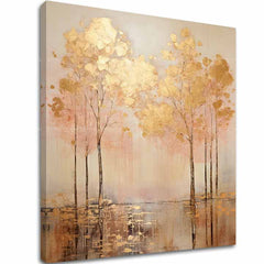 Strukturovaný obraz Zlatý pokoj nad vodou - PREMIUM ART