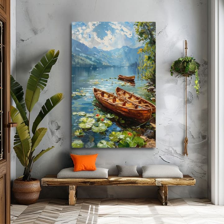 Krajina na plátně Romance ve dvojici | Akrylové detaily