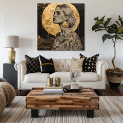 Elegantní obraz ženy Zlatá aura