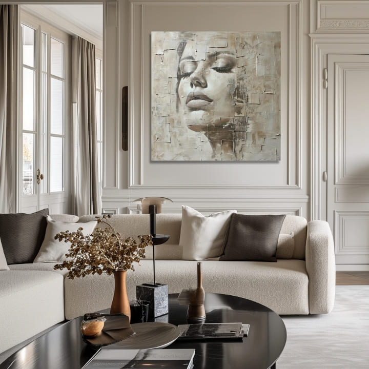 Elegantní obraz ženy bohyně míru