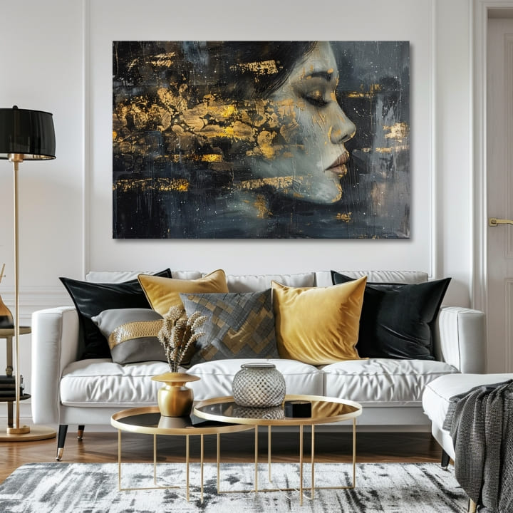 Elegantní obraz ženy Tajemný cizinec