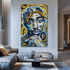 Obrázek Tupac Shakur - Zlaté tóny rapu | 100% originální akrylová barva