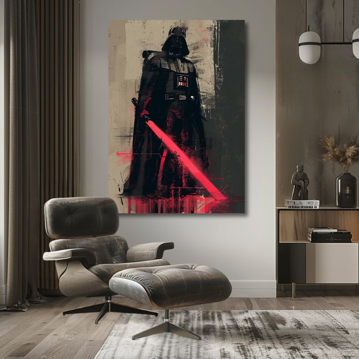Obrázek DARTH VADER - Temná síla na plátně | 100% originální akrylová barva