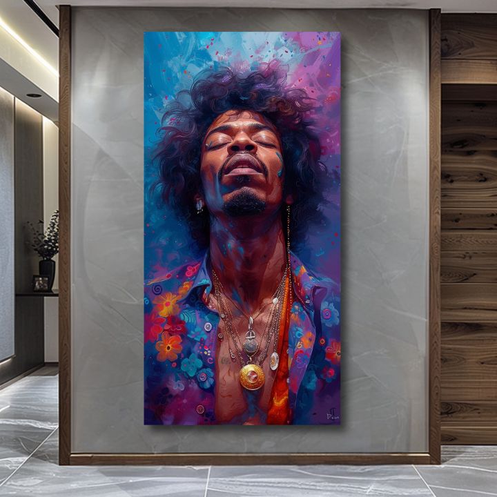 Obrázek JIMI HENDRIX - Exploze harmonie | 100% originální akrylová barva