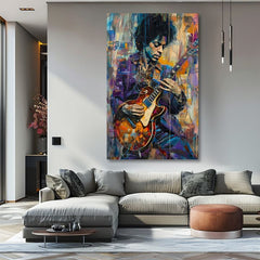 Obrázek JIMI HENDRIX - Kytara v plamenech | 100% originální akrylová barva