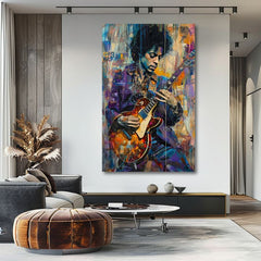 Obrázek JIMI HENDRIX - Kytara v plamenech | 100% originální akrylová barva