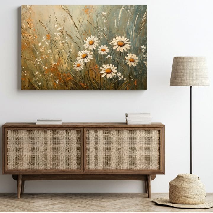 Malba bílý tanec květin | 100% originální akrylová barva