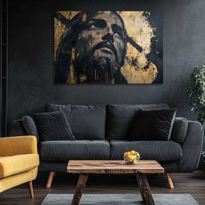 Božské veličenstvo | Malováno akrylem a plátkovým zlatem