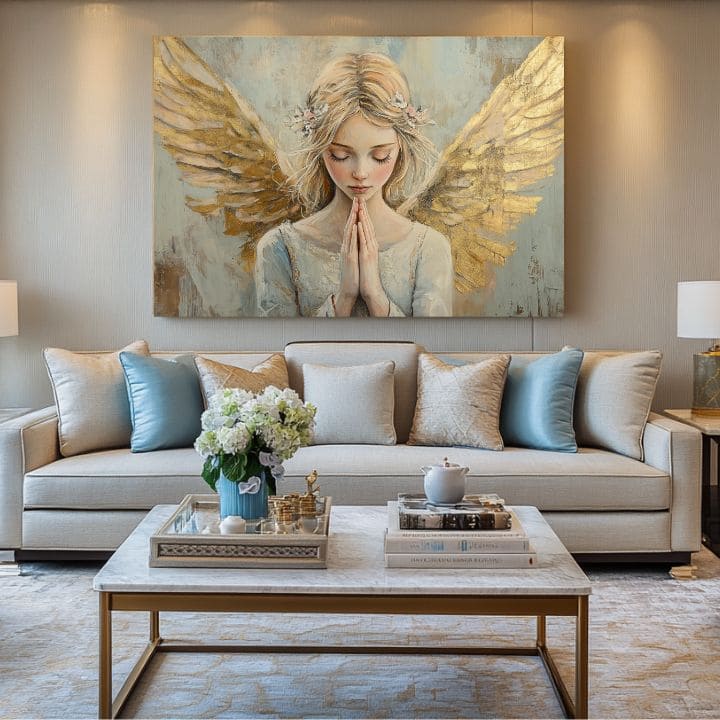 Obrazy andělů Ranní modlitba | 100% originální akrylová barva