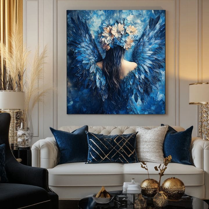 Obrazy andělů Tajemná tvář | 100% originální akrylová barva