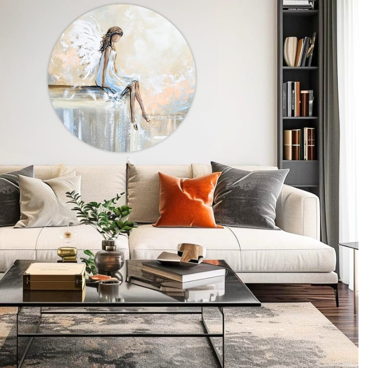 Kulaté obrazy s akrylem Angel's Rest