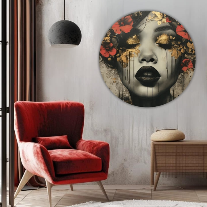 Kulaté obrazy akrylem V říši snů