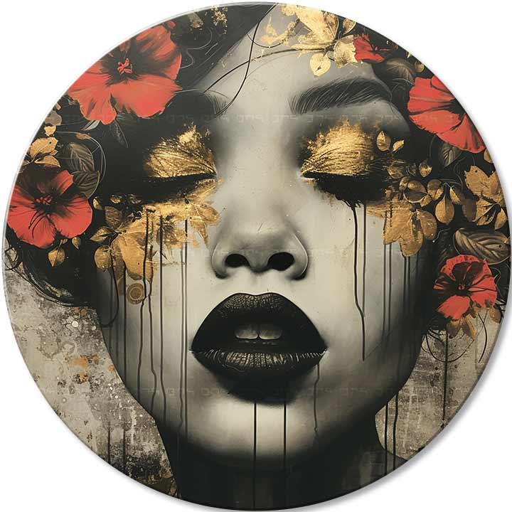 Kulaté obrazy akrylem V říši snů