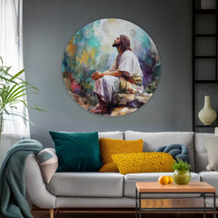 Kulaté obrazy akrylem Duchovní mír