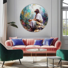 Kulaté obrazy akrylem Duchovní mír