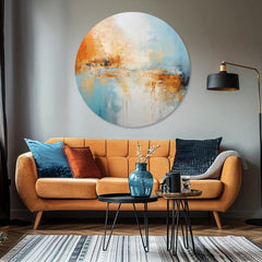 Kulaté obrazy s akrylem Abstraktní ráno