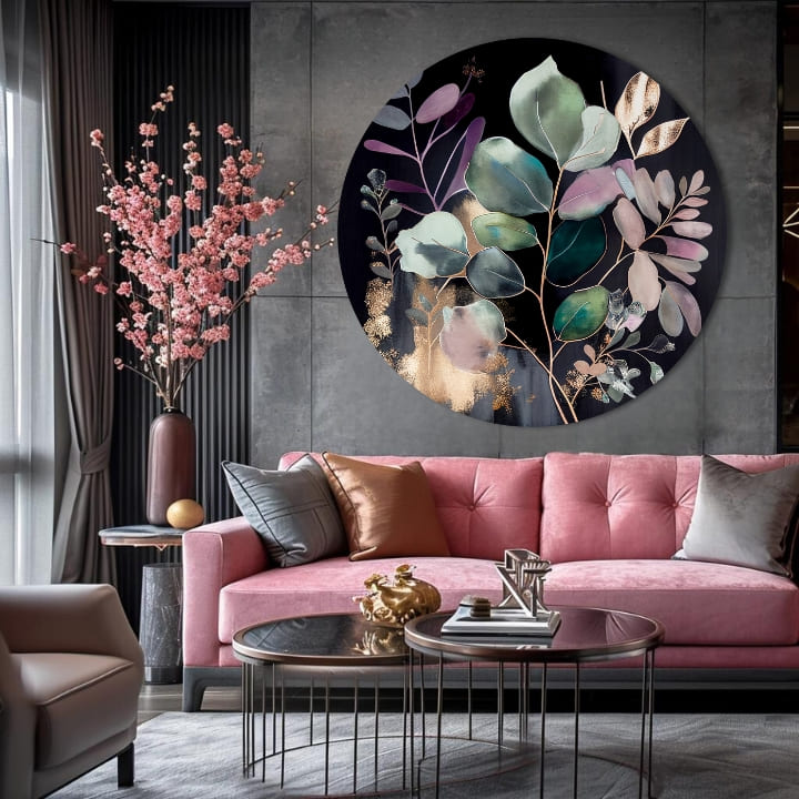 Kulaté obrazy s akrylem Noční život