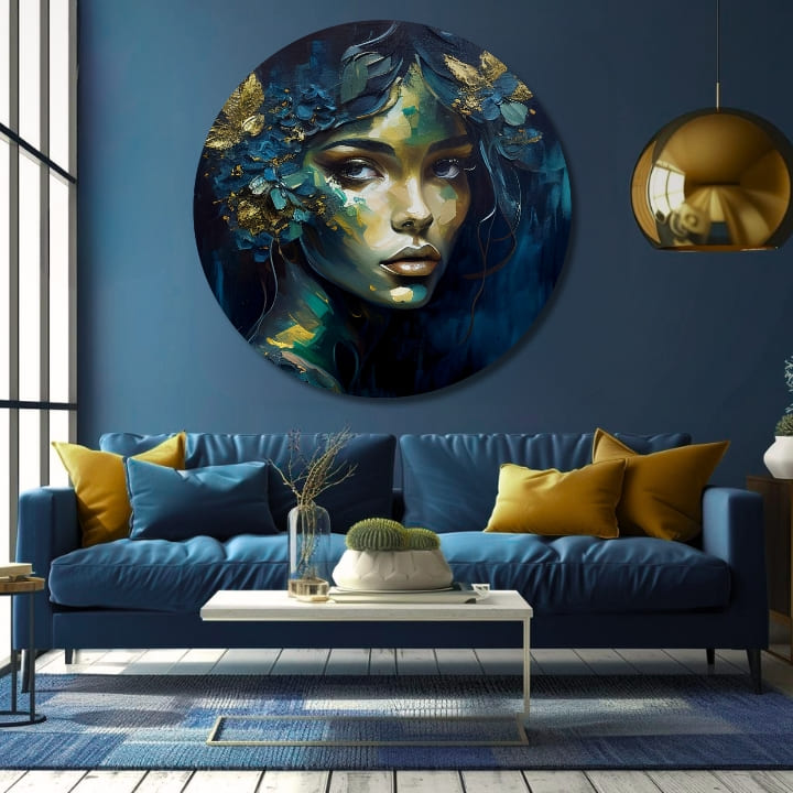 Kulaté obrazy akrylem Příběh lásky