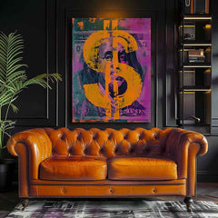 Obrázek MONEY BENJAMIN on canvas | Akrylové detaily