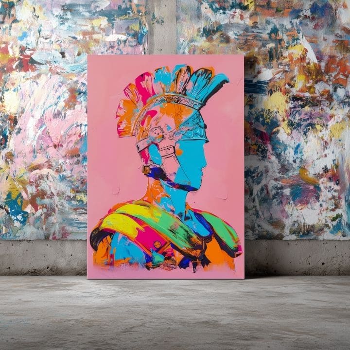 Obrázek MODERN GLADIATOR na plátně | Malovaná struktura