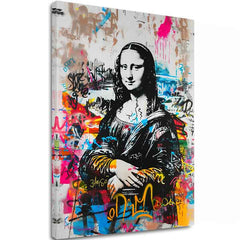 Obrázek GRAFFITI MONA na plátně | Malovaná struktura