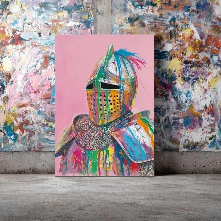 Obrázek VIVID KNIGHT na plátně | Malovaná struktura