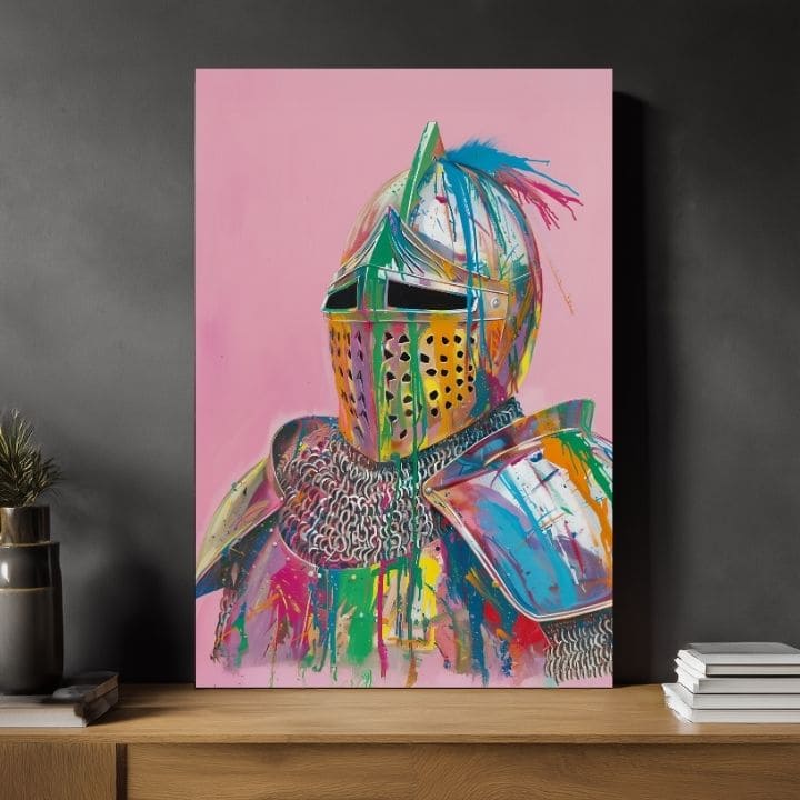 Obrázek VIVID KNIGHT na plátně | Malovaná struktura