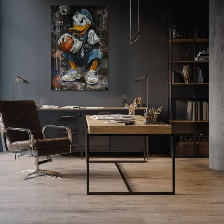 Obrázek LEBRON DUCK na plátně | Malovaná struktura