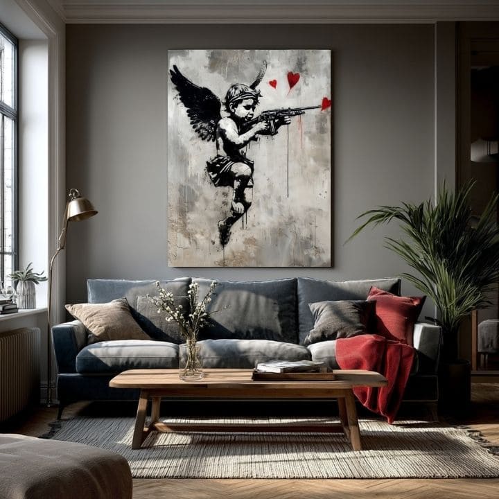 Obrázek LOVE HUNTER na plátně | Malovaná struktura