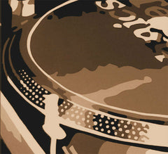 Ručně malovaný POP ART obraz DJ 120x80 cm