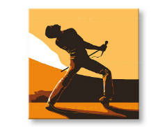 Ručně malovaný obraz POP Art FREDDIE MERCURY 1 kus fm3