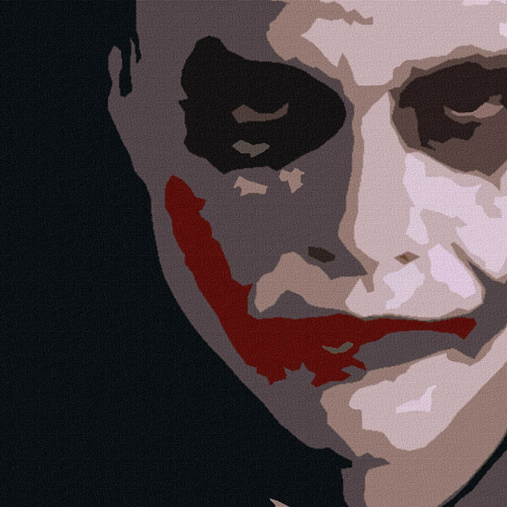 Ručně malovaný POP ART obraz JOKER 100x100 cm