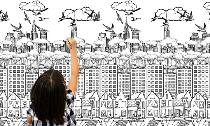 Dětská tapeta k malování TMDE001