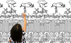 Dětská tapeta k malování TMDE001