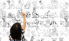 Dětská tapeta k malování TMDE007