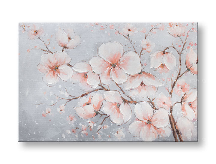 Ručně malovaný obraz na zeď KVĚTY 90x60 cm – 3D perspektiva canvasu na dřevěném rámu | 100 % originál | akryl na plátně ARTMIE | Papilora.sk