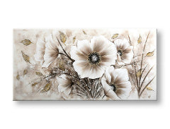 Malovaný nástěnný obraz KVĚTINY 1 díl YOBAM038E1