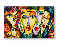 Ručně malovaný nástěnný obraz ŽENY 1 kus YOBAM009E1