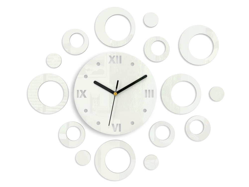Moderní nástěnné hodiny RINGS WHITE white - hlavní obrázek