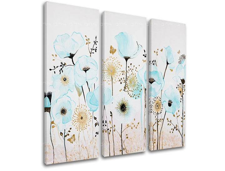 Obraz na plátně KVĚTINY 3 části XOBDO147D3