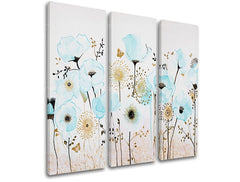 Obraz na plátně KVĚTINY 3 části XOBDO147D3