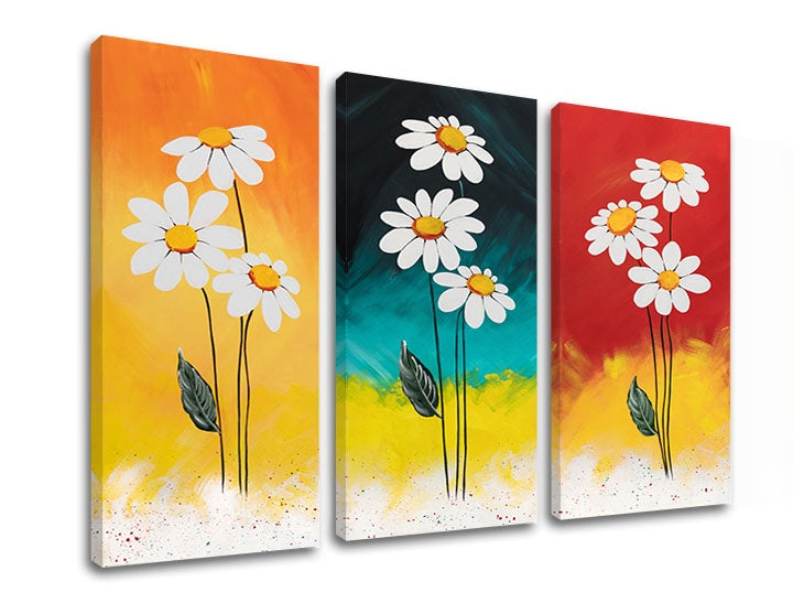 Obraz na plátně KVĚTINY 3 části XOBDO158D3
