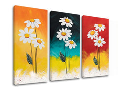 Obraz na plátně KVĚTINY 3 části XOBDO158D3