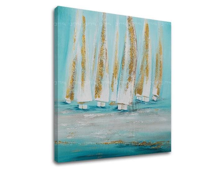 Obraz na plátně LODĚ NA MOŘI 1 kus XOBFB632E1