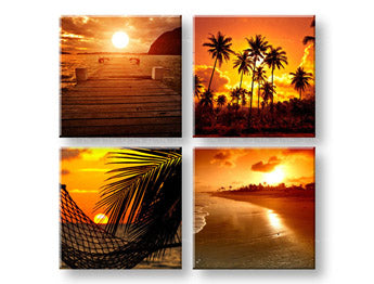 Nástěnné umění Letní čas 4 díly XOBKOL23E42