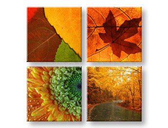 Nástěnné umění 50 odstínů žluté 4 díly XOBKOL24E42