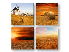 Nástěnné umění Simple life, 4 díly XOBKOL28E42