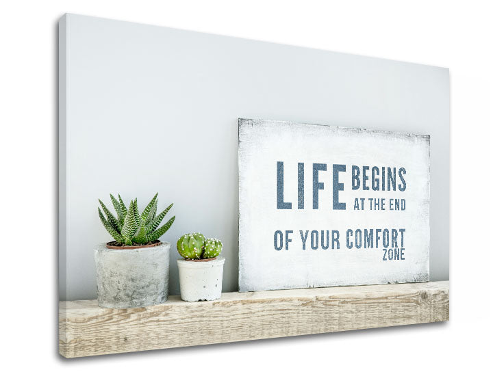 Motivační nástěnné umění Život začíná