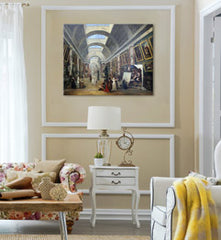 Malba na plátně Hubert Robert - Projekt Grande Galerie du Louvre