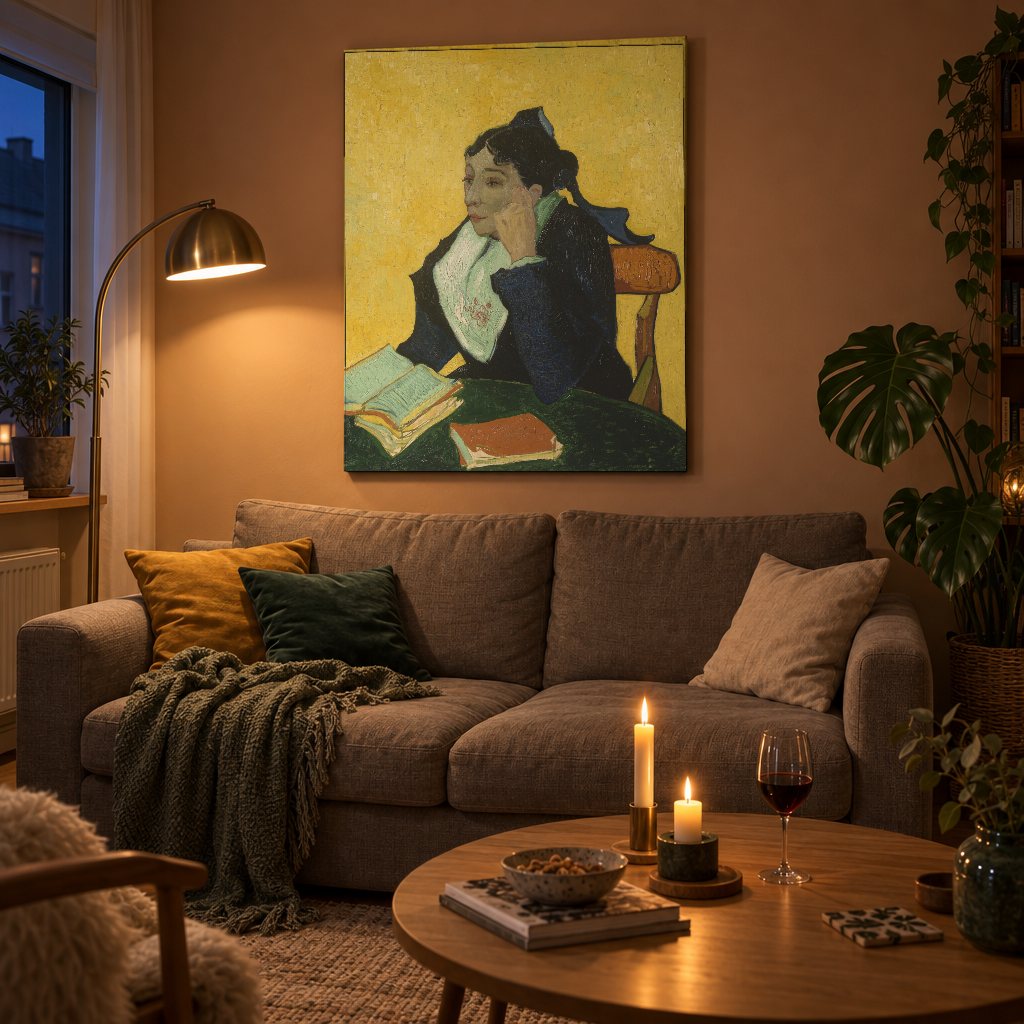 Obraz na plátně Arlesanka – Vincent van Gogh v obývacím pokoji